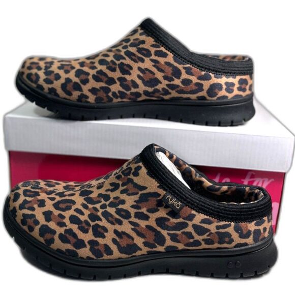 Ryka Women's Stellar Mule Cheetah Fur Lined SZ 8-1/2 NEW - Picture 2 of 7